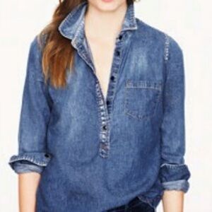 J.Crew Classic Chambray Popover